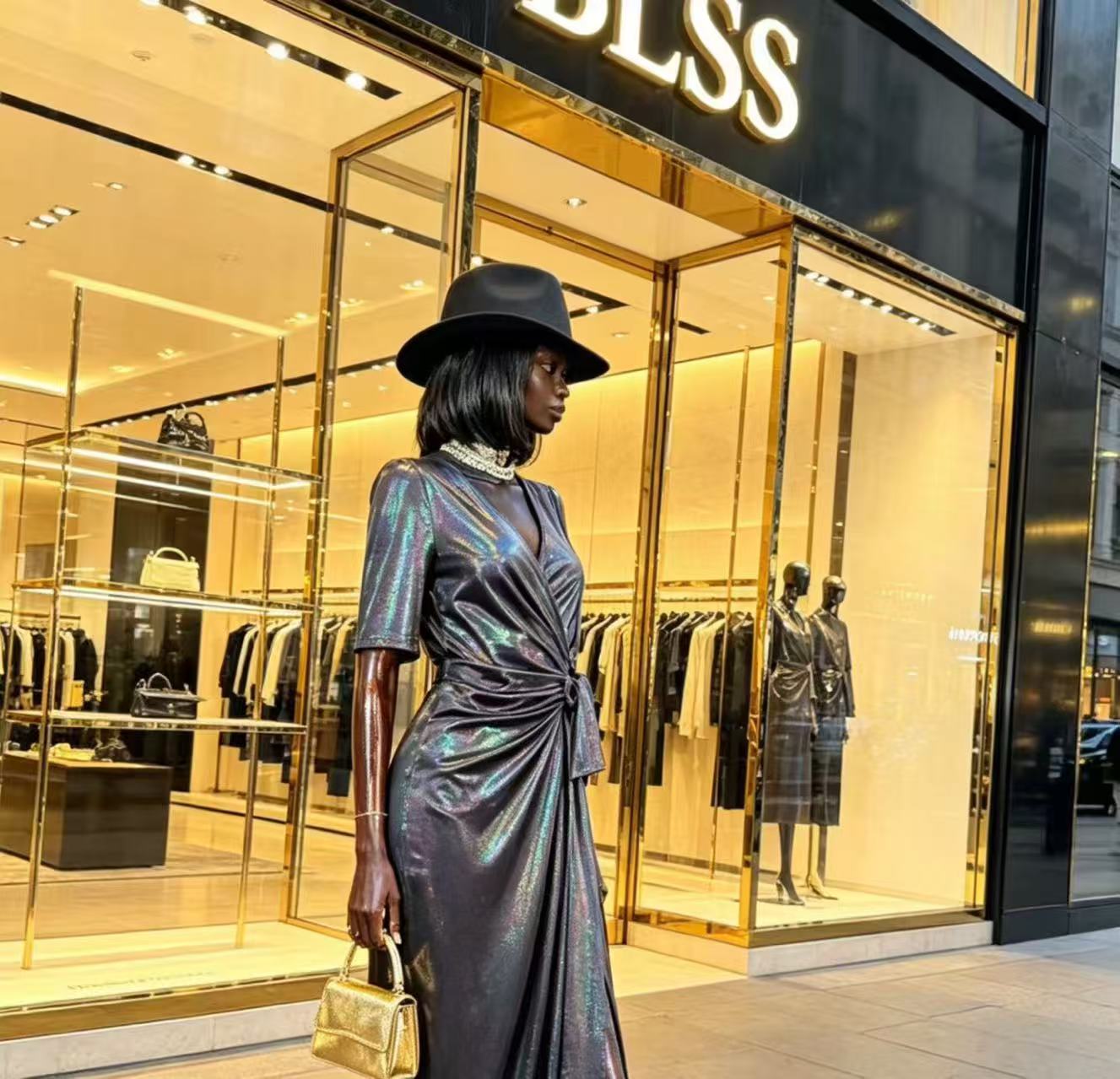 Futuristic Liquid Silver Metallic V-Neck Maxi Dress - Elegant Wrap-Style Ruched Tie Evening Gown D6336