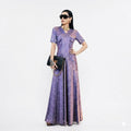 Violet Goddess Long Dress - A perfect blend of retro elegance and modern fashion